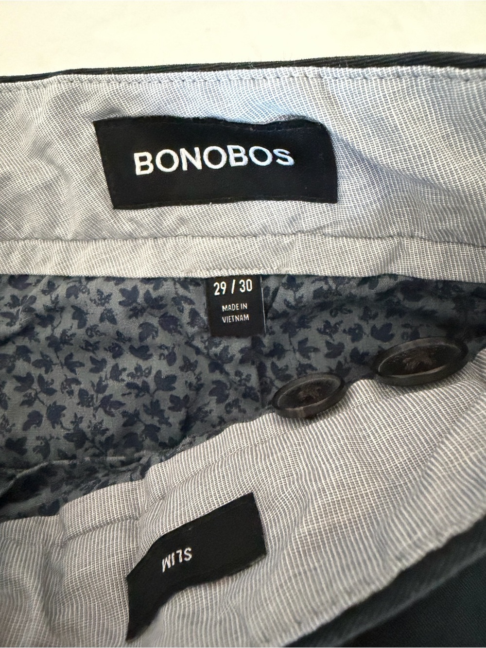 Bonobos Men’s Slim Fit Chino Pants Navy Blue 29x30 - Picture 5 of 5